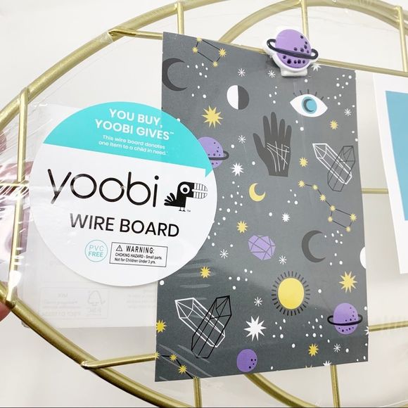 NEW Yoobi Gold Metal Wall Decor With Picture Clips - Picture 4 of 7